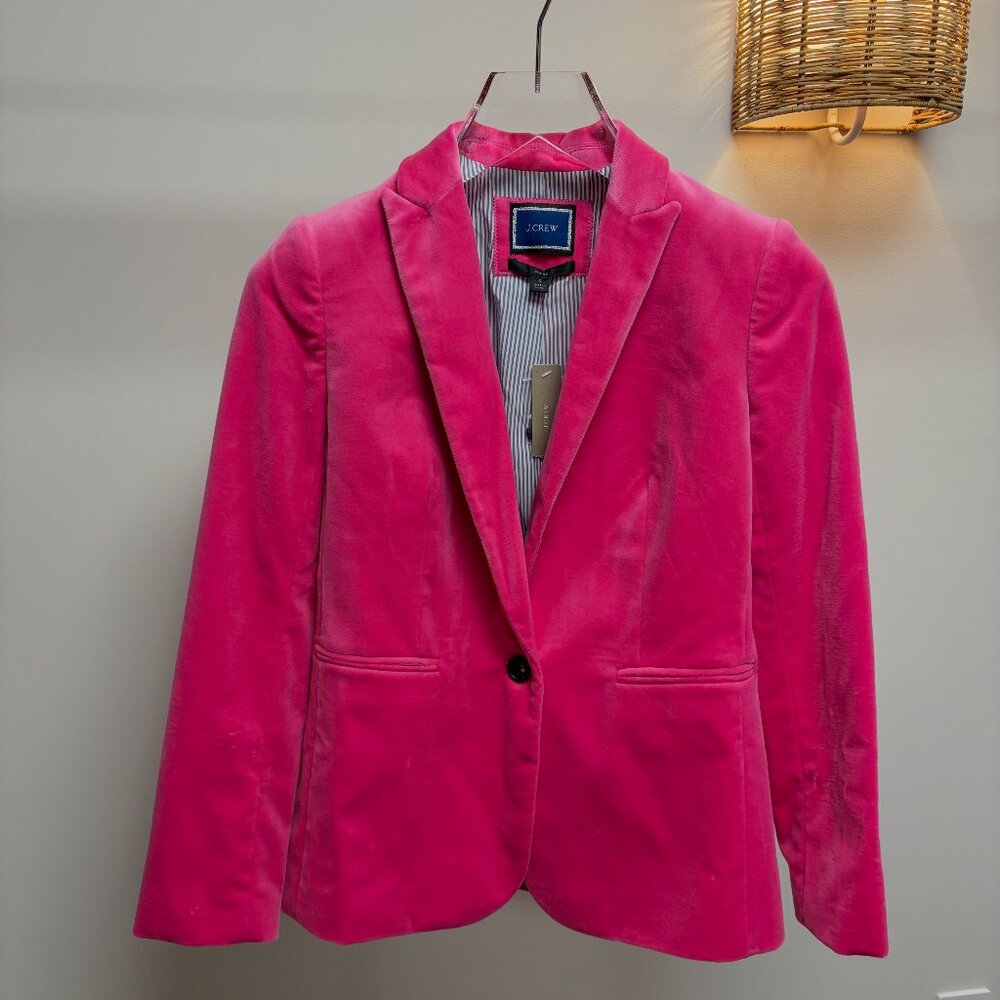 Pink velvet J.Crew blazer